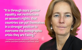 Florence Bauer, Director of UNFPA’s Regional Office for Eastern Europe and Central Asia 