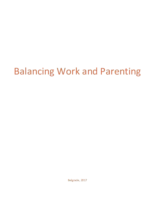 Balancing Work and Parenting